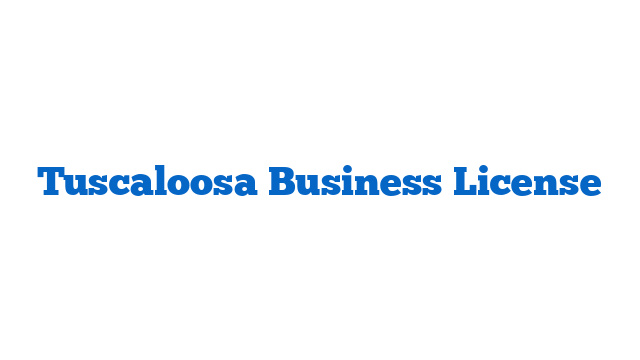 Tuscaloosa Business License