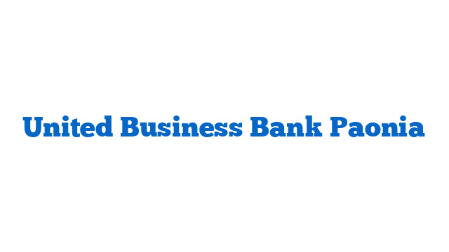 United Business Bank Paonia