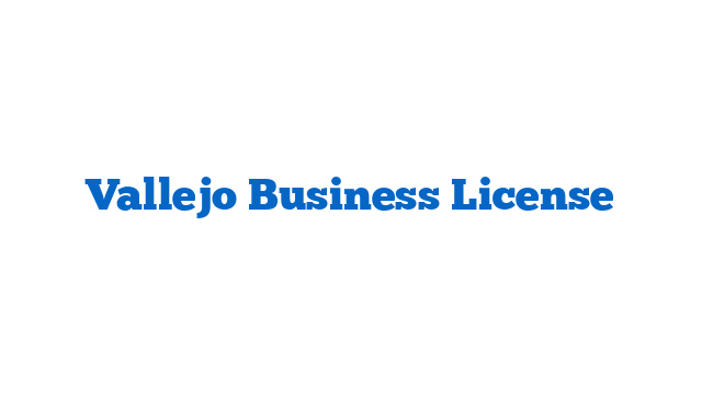 Vallejo Business License