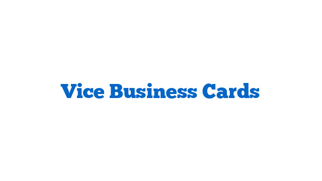 Vice Business Cards