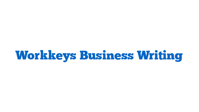 Workkeys Business Writing